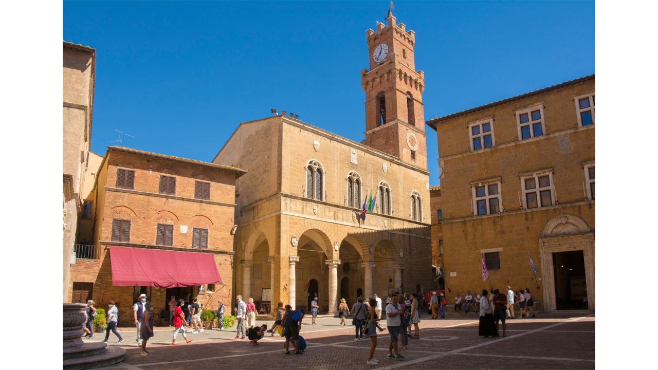 Древният градски център на Пиенца е защитен от ЮНЕСКО.