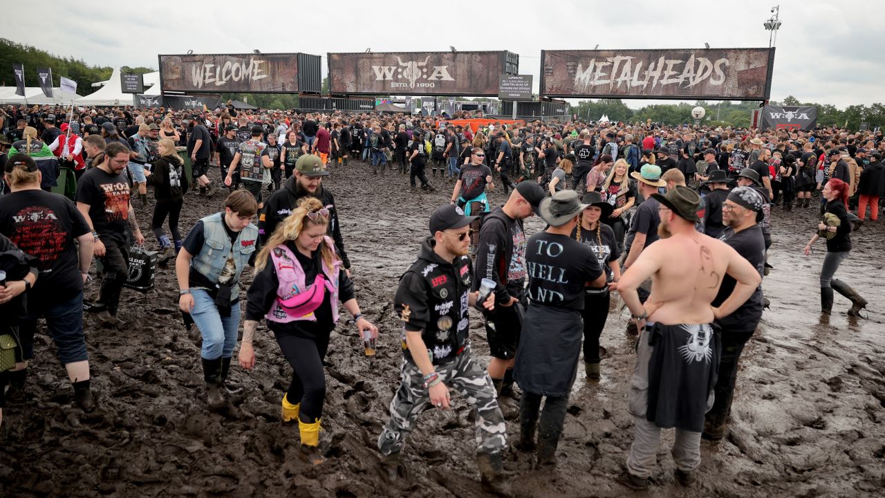 Mud is often a feature of festivals. This year it became too much at one German event. 
