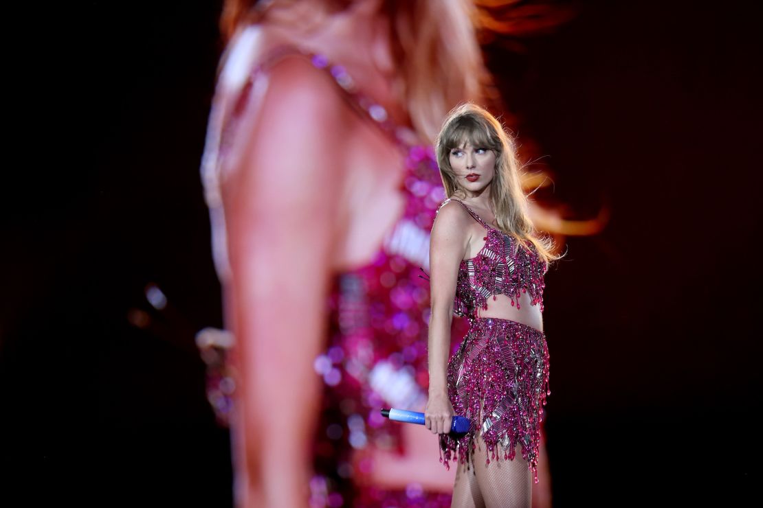 Taylor Swift performs onstage during the Taylor Swift | The Eras Tour at Lumen Field on July 22, 2023 in Seattle, Washington. 
