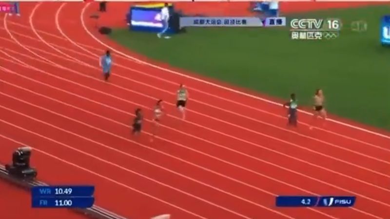 NextImg:Sports official suspended for nepotism after painfully slow athlete finishes last in 100m race | CNN