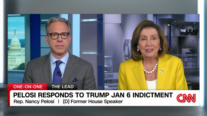 Former House Speaker Nancy Pelosi Responds To Donald Trumps Indictment In The January 6 8858