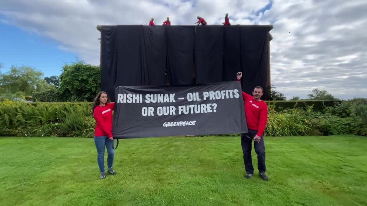 Greenpeace activists targeted British Prime Minister Rishi Sunak's private mansion this year.