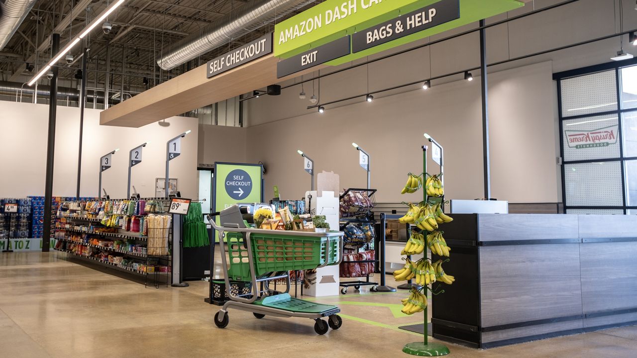 An Amazon Fresh redesigned grocery store.