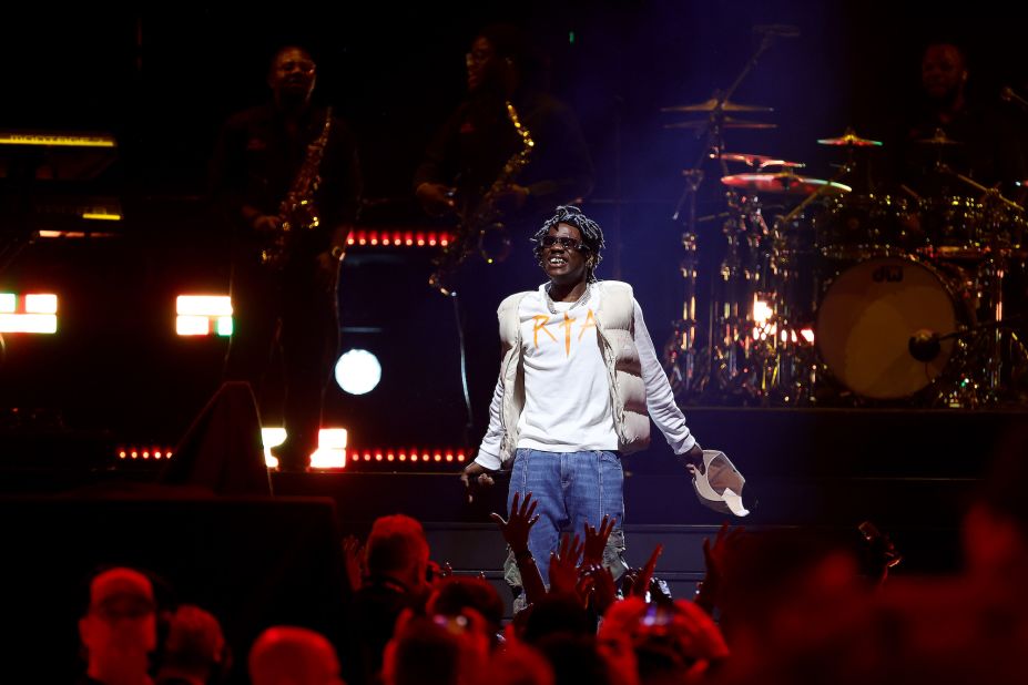 Afrobeats took center stage during the 2023 NBA All-Star Game in Salt Lake City, Utah. Rema (pictured) joined fellow Nigerian stars Burna Boy and Tems for the performance in February.