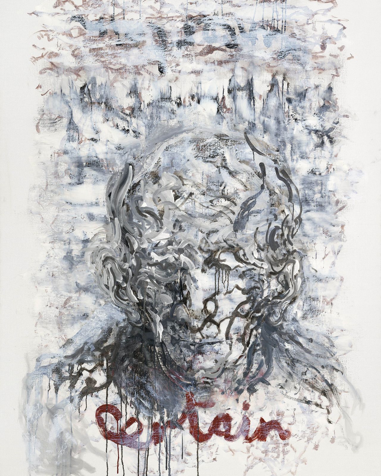 Maggi Hambling's oil on canvas piece "Certain" (2017).