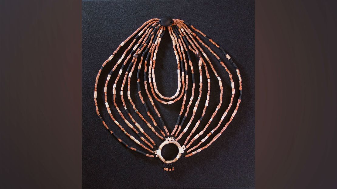 Researchers reassembled a Neolithic necklace made using more than 2,500 beads.