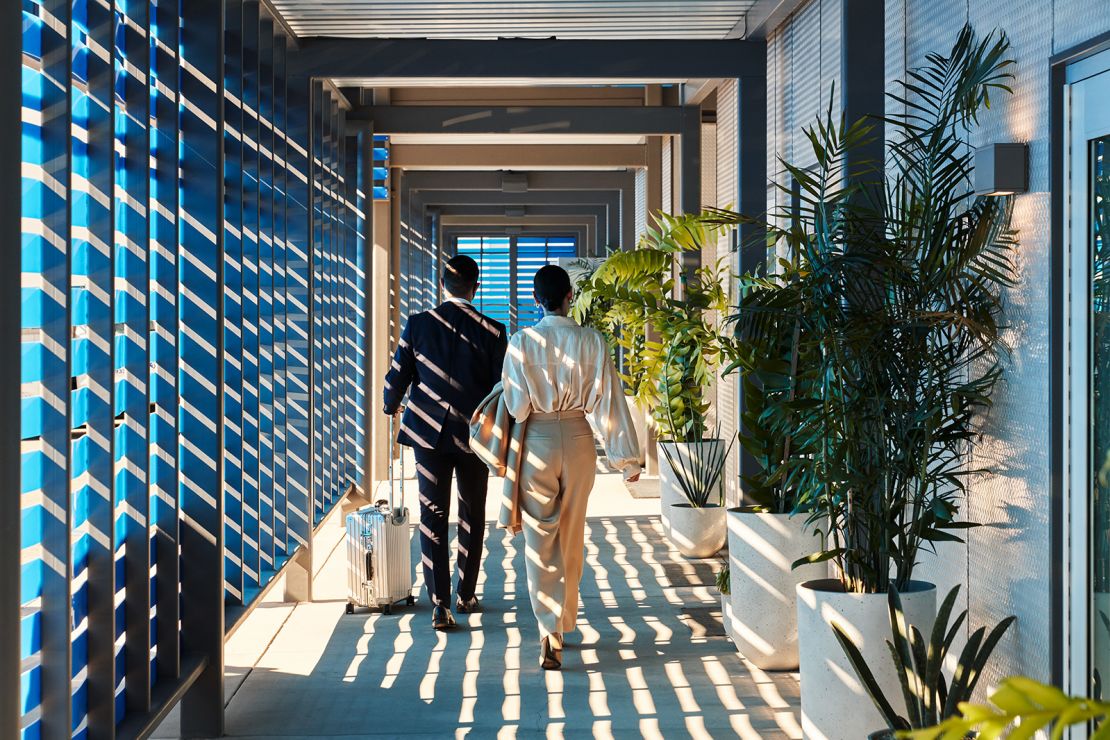 At the LAX terminal, customers can enjoy shaded walks, plants, sunshine and other relaxing features.