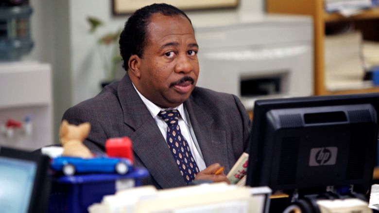 THE OFFICE -- "Did I Stutter" Episode 12 -- Air Date 05/01/2008 -- Pictured: Leslie David Baker as Stanley Hudson  (Photo by Chris Haston/NBCU Photo Bank/NBCUniversal via Getty Images via Getty Images)