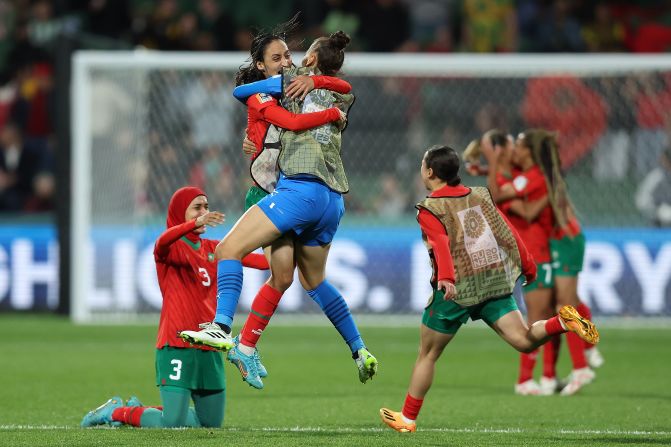 African teams have won hearts -- and plenty of points -- at the 2023 Women's World Cup. Nigeria, Zambia, South Africa, and Morocco [pictured] have all enjoyed unforgettable moments in Australia and New Zealand, <strong>scroll through the gallery to explore their tournaments so far. </strong>