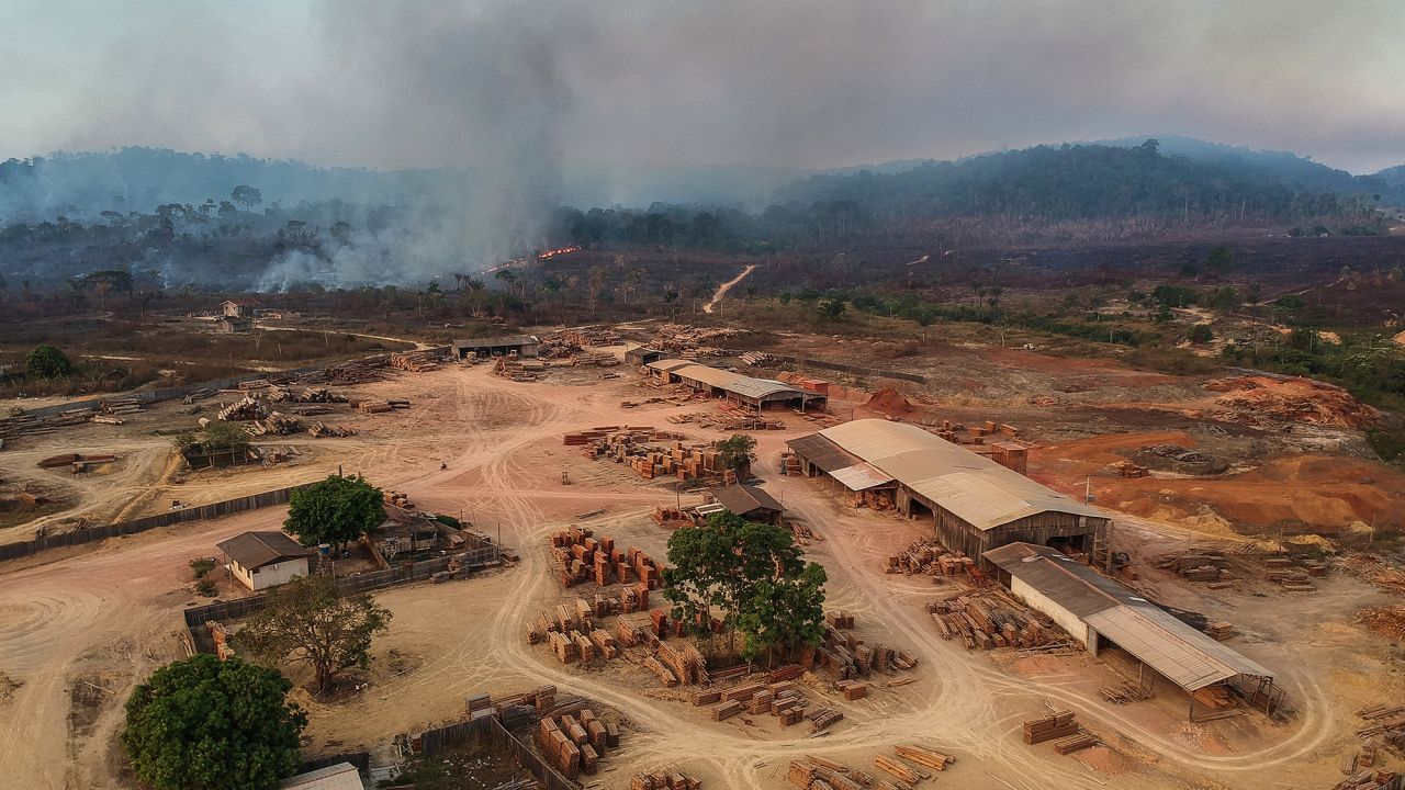 A sawmill in Moraes Almeida in Para state, Brazil, on September 13, 2019. 