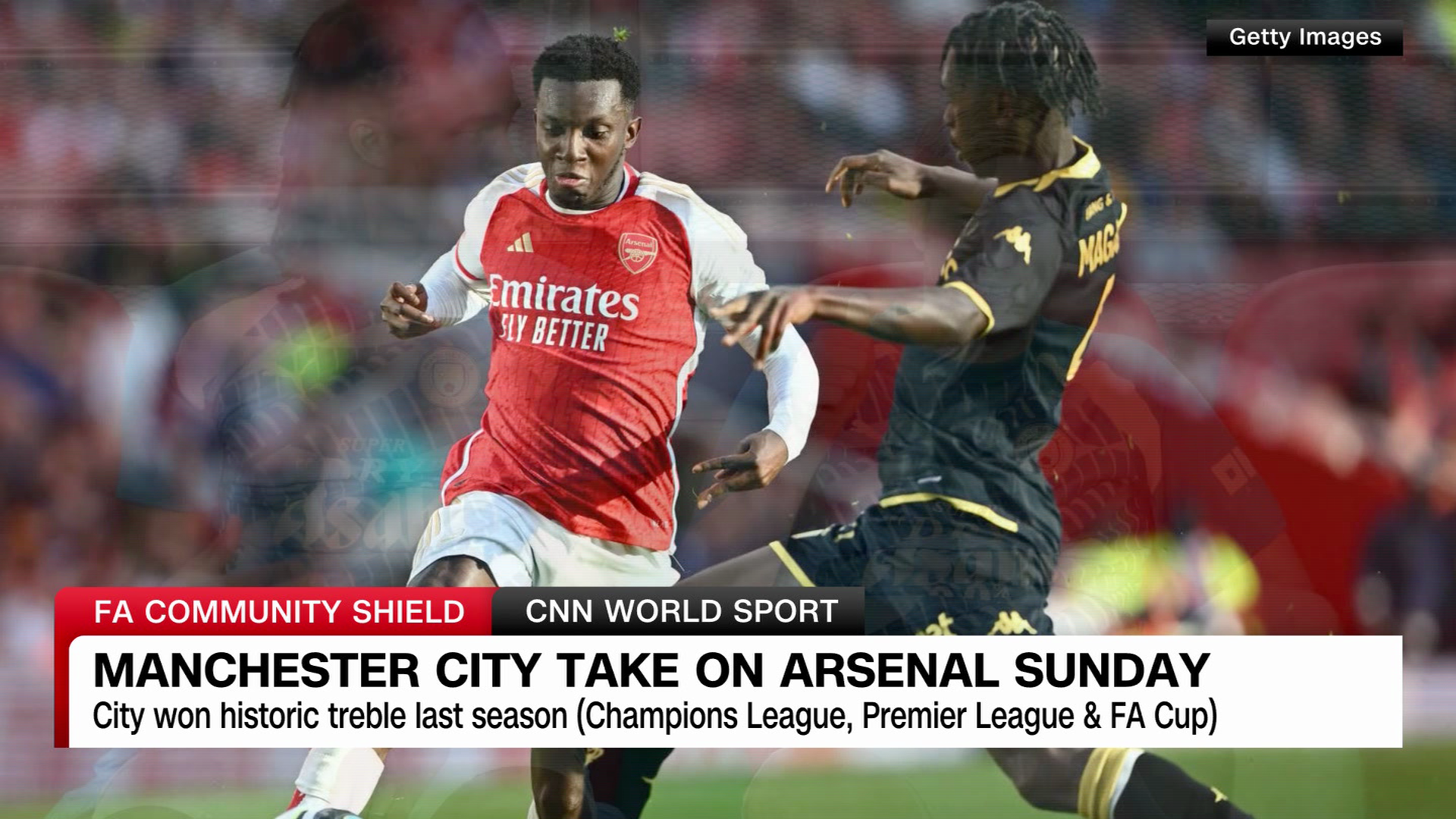 Manchester City to take on Arsenal Sunday