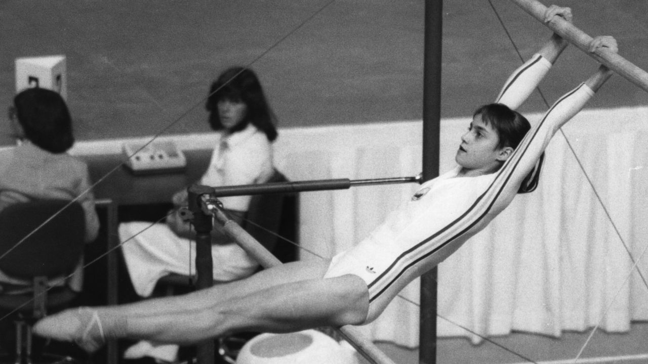 Nadia Comaneci was 14 when she scored perfect 10s at the 1976 Montreal Olympics.