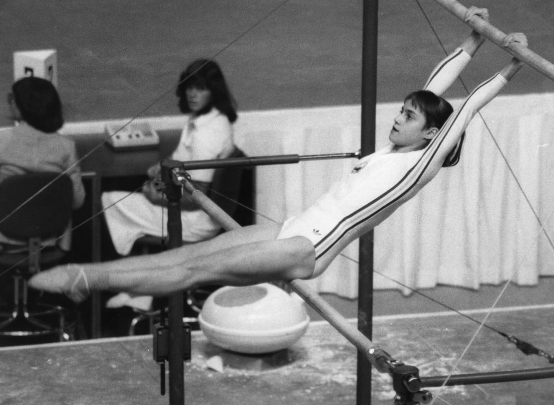 Nadia Comaneci was 14 when she scored perfect 10s at the 1976 Montreal Olympics.