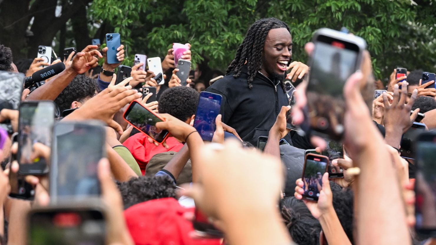 Kai Cenat was charged with inciting a riot and unlawful assembly after a giveaway on Friday drew big crowds to Union Square in New York City.