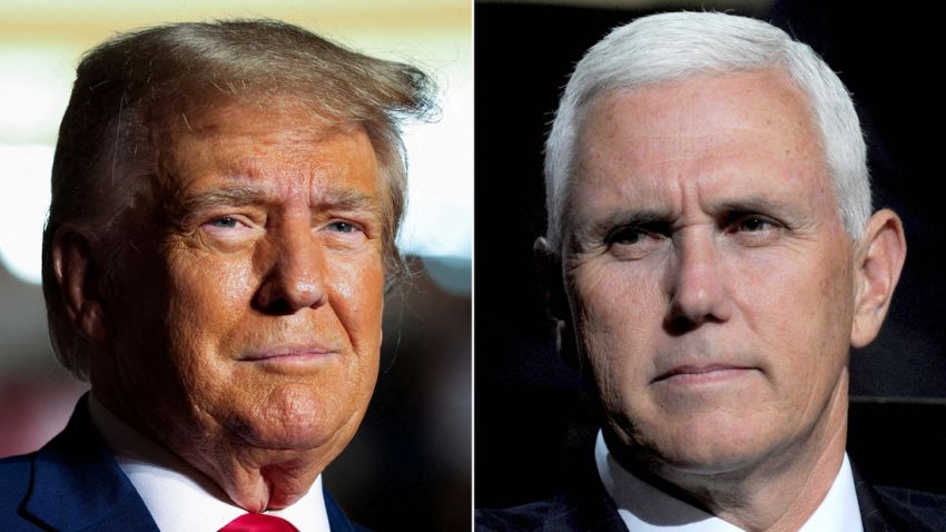Former President Donald Trump, left, and former Vice President Mike Pence.
