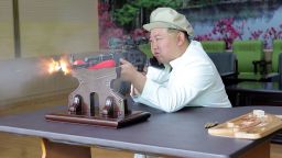 North Korean leader Kim Jong Un gives field guidance at a major weapon factory in this image released by North Korea's Korean Central News Agency on August  6, 2023.