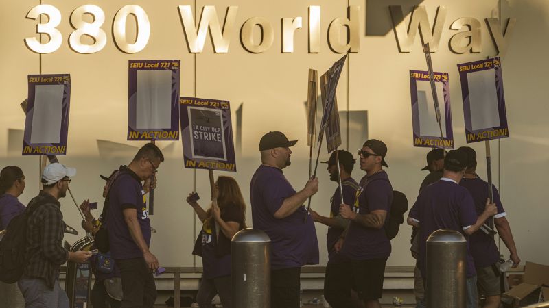 NextImg:Here's who is on strike in LA, and what it means for Angelenos | CNN Business