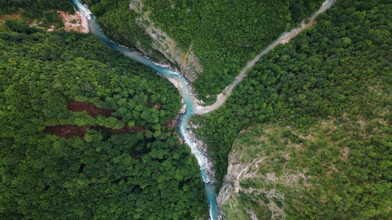 The Balkans is known as the 'blue heart' of Europe for its pristine waterways. The Neretva River flows 140 miles (225 kilometers) from its source in the mountains of Bosnia and Herzegovina to the Adriatic Sea in Croatia. 