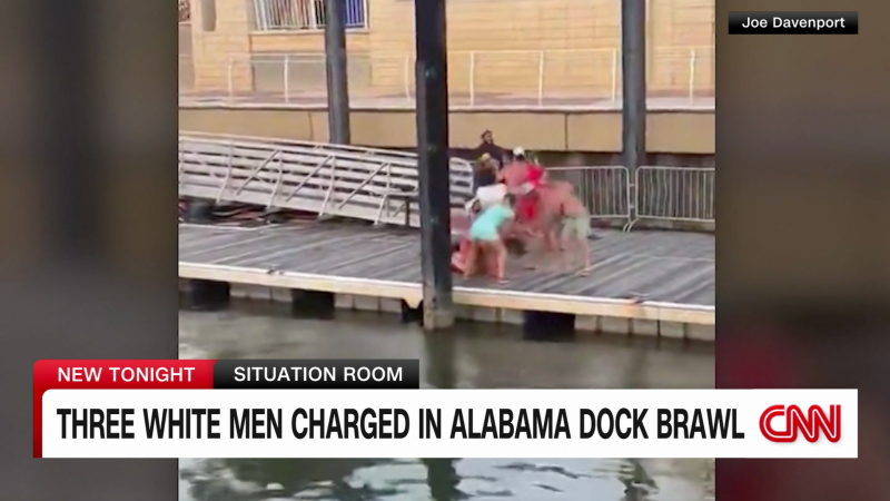 Three charged in Alabama dock brawl