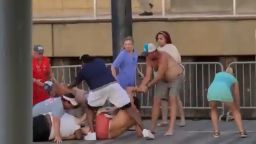 A brawl on a riverfront dock in Montgomery, Alabama, was caught on video and went viral.