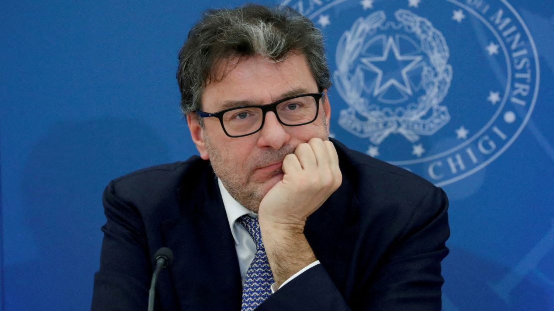 Italian Economy Minister Giancarlo Giorgetti photographed in Rome, Italy, in November 2022