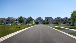 A subdivision has replaced the once rural landscape on July 19, 2023 in Hawthorn Woods, Illinois. With homeowners reluctant to sell their homes and give up their existing low mortgage rates the demand for new homes has spiked.