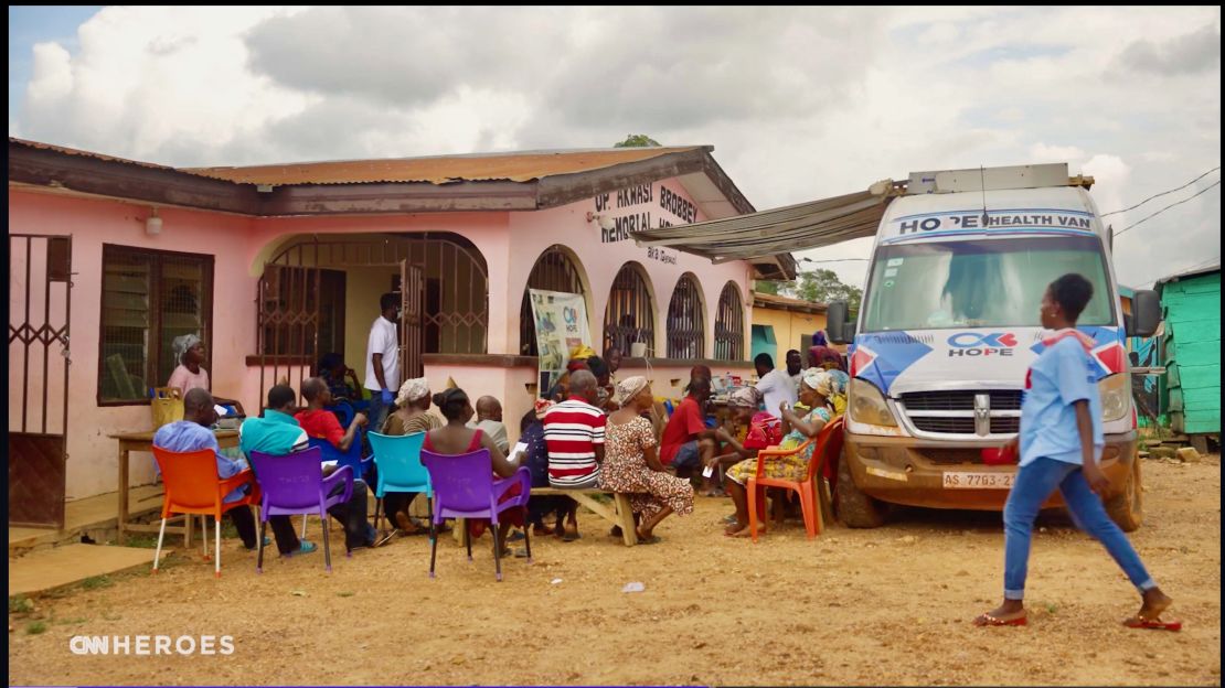 CNN Hero Osei Boateng's Hope Health Van is designed like a medical clinic for seeing and treating patients.