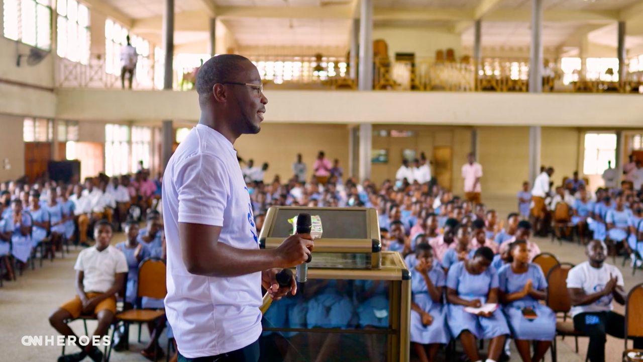 Boateng's organization does outreach to high schools as part of its efforts to combat the stigma surrounding mental health.