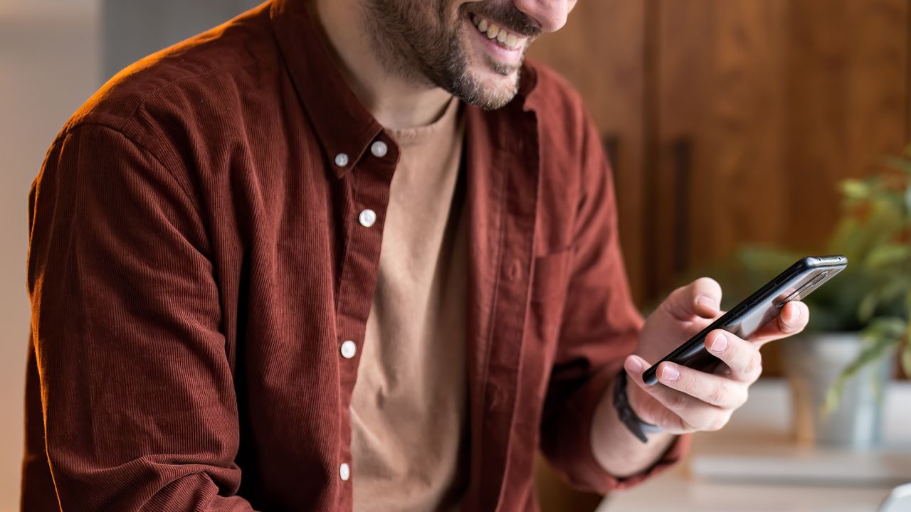 Man using mobile phone STOCK