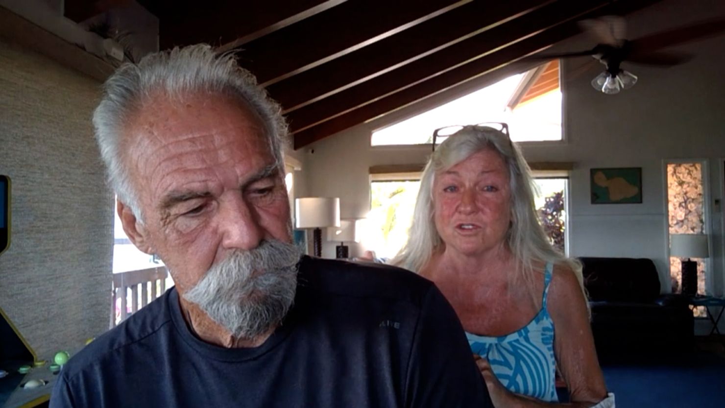 Mark Stefl and his wife Michele speak to CNN about losing their home twice to wildfires in Hawaii. 