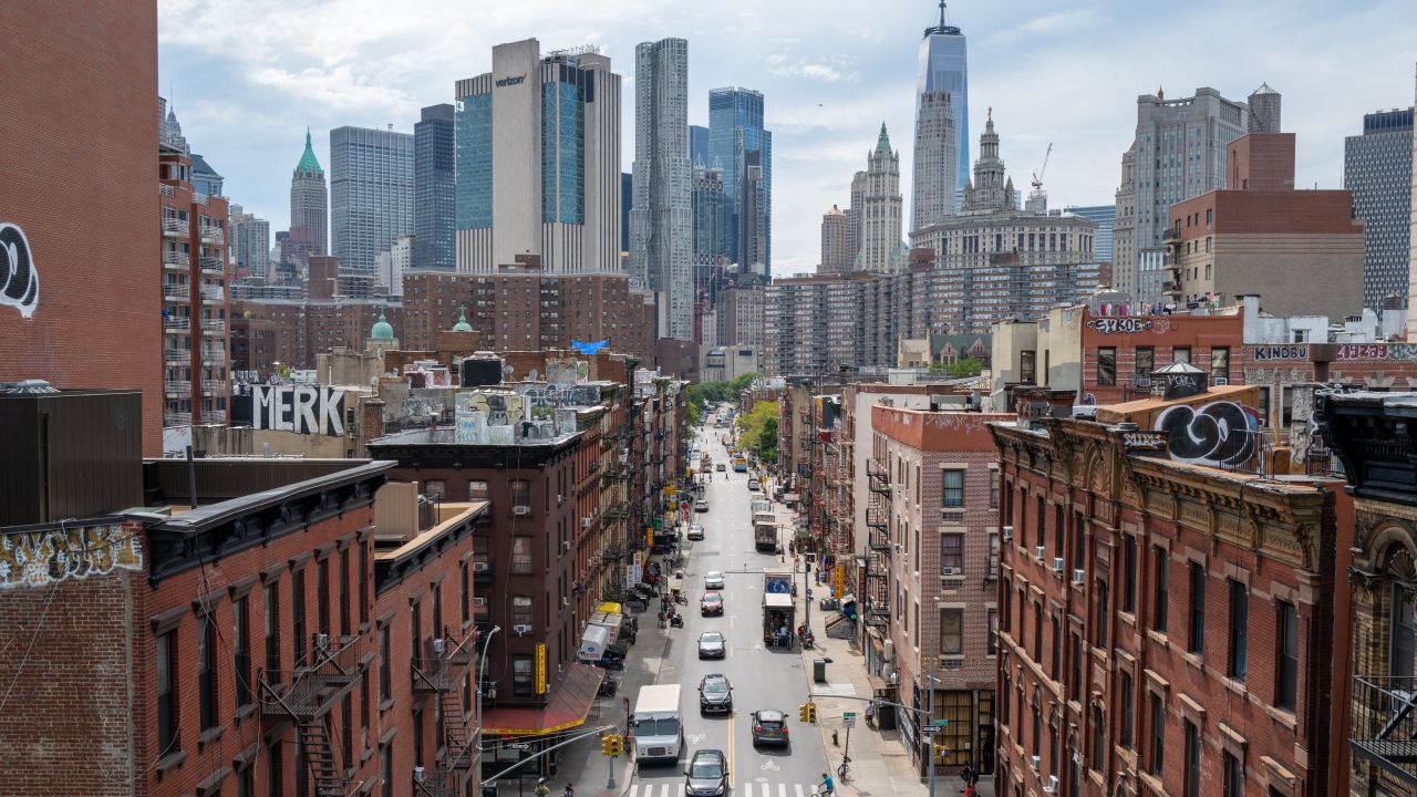 Residential apartment buildings are seen on July 26, 2022, in New York City.
