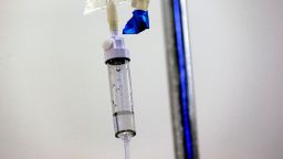 In this May 2017 photo, chemotherapy drugs are administered to a patient at a hospital in Chapel Hill, North Carolina.