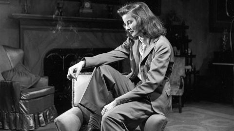 Please contact your Account Representative for licensing use on merchandise and/or resale products; fine art prints, wall décor, gallery, nonprofit or museum displays.
Mandatory Credit: Photo by Alfred Eisenstaedt/The LIFE Picture Collection/Shutterstock (11995567a)
Portrait of actress Katharine Hepburn sitting on arm of chair, smoking.
Katharine Hepburn, New York, USA