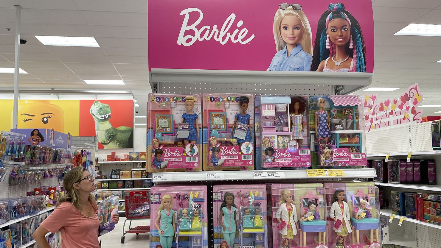 Barbie merchandise at a Target store in San Rafael, California. 