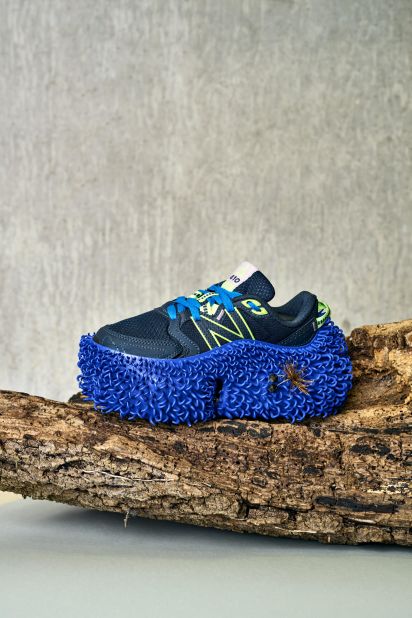 To help rewild urban areas, London-based designer Kiki Grammatopoulos developed this blue outsole to fit around a running shoe. The aim is to disperse seeds picked up along the run. <strong>Scroll through the gallery to see more.</strong>