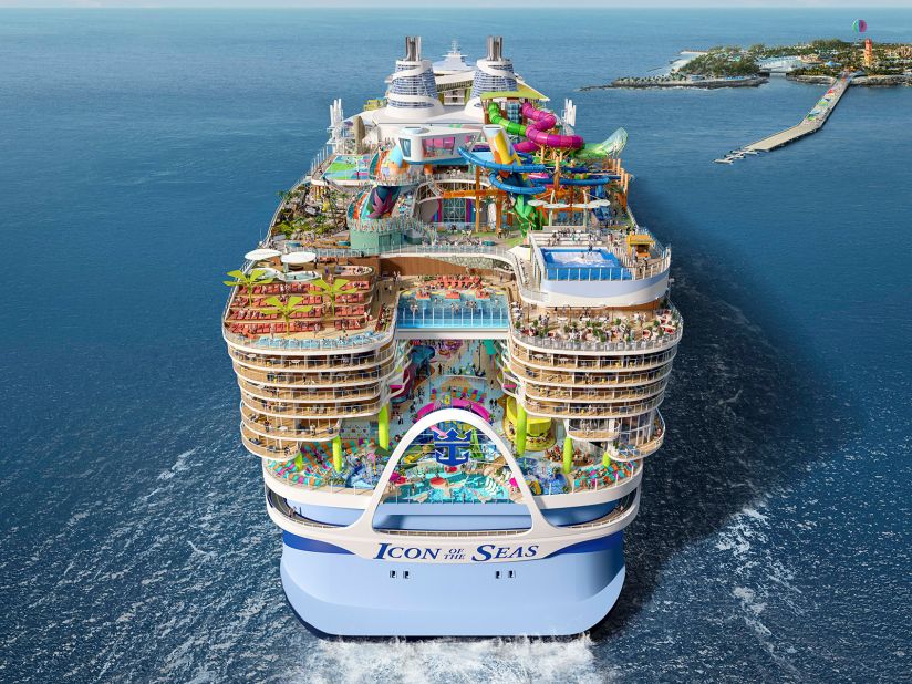 <strong>Icon of the Seas:</strong> This rendering of the vessel set to be the world's largest cruise ship recently went viral, eliciting strong reactions across the internet. 