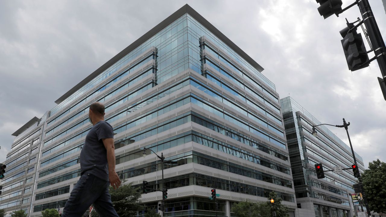 The offices of the Federal Election Commission are seen in Washington, DC, in May 2021.