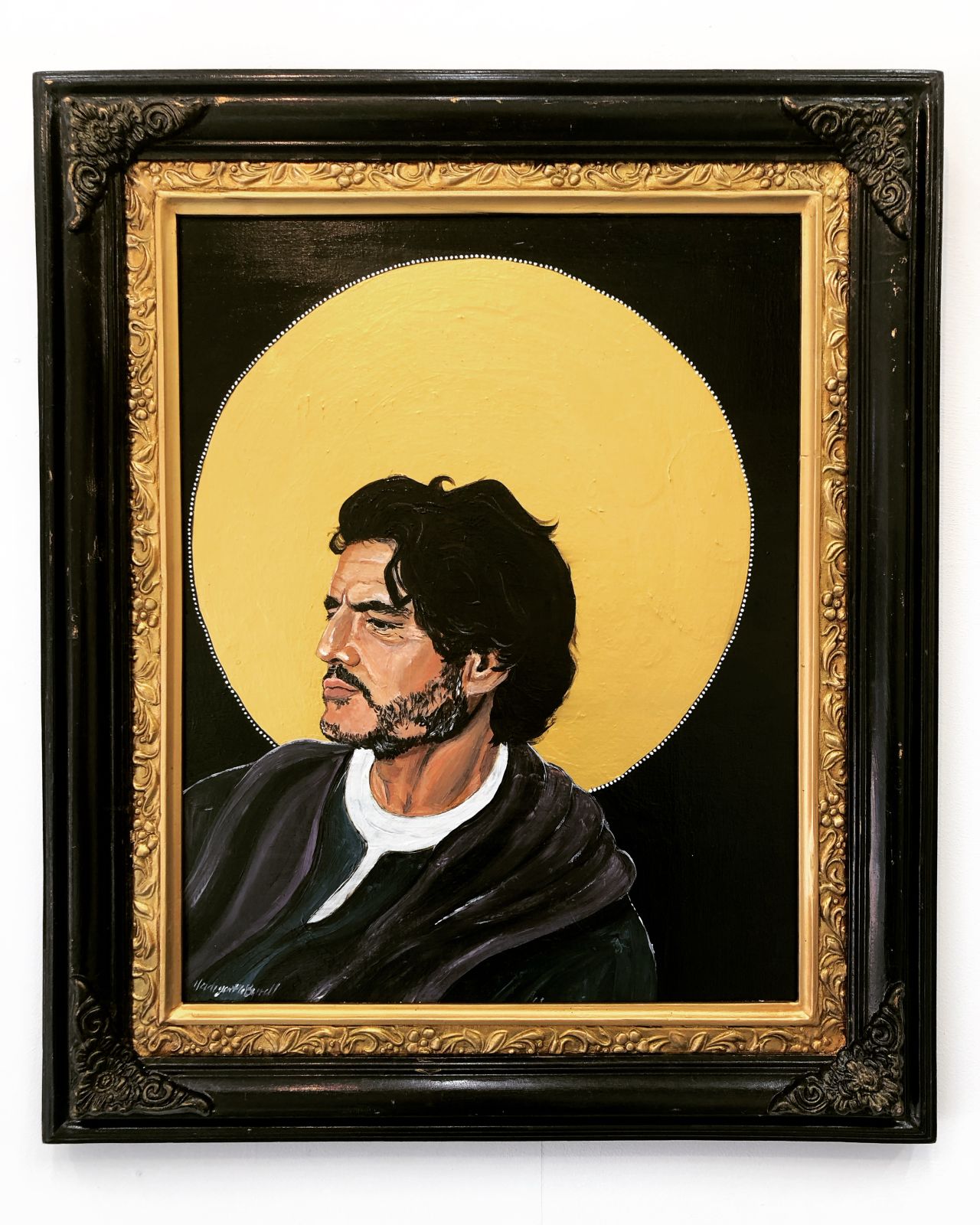 One of the paintings of Pedro Pascal by artist Heidi Gentle Burrell in the Margate exhibition.