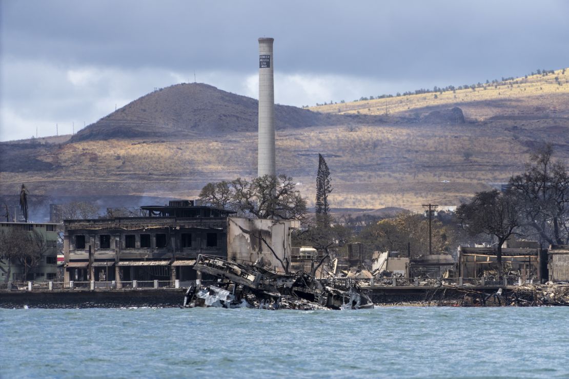 Flames came all the way to Lahaina's waterfront, destroying the historic harbor.