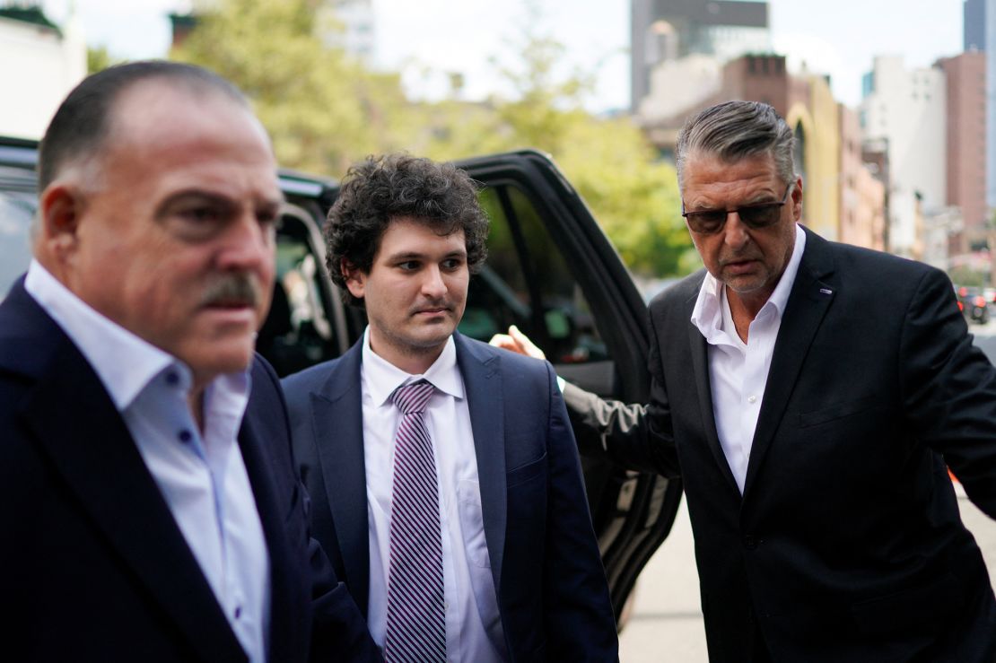 Sam Bankman-Fried arrives in federal court in Manhattan on Friday. 