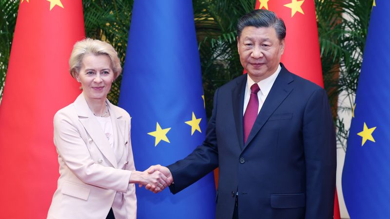 Image for article Western leaders welcomed Chinas presence at Ukraine peace talks. But Beijings relationship with Europe is still testy