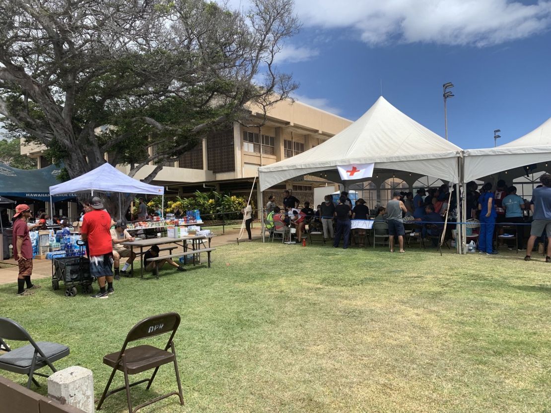 The Red Cross, Maui County and other organizations have gathered to provide aid and supplies.