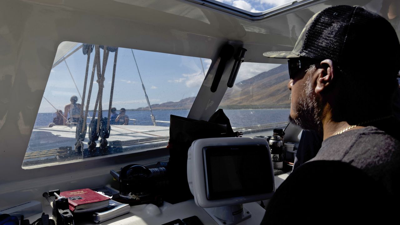 Benny Rodriguez's Lahaina home was destroyed in the wildfire pilots the Ocean Spirit on the way to the supply drop location.