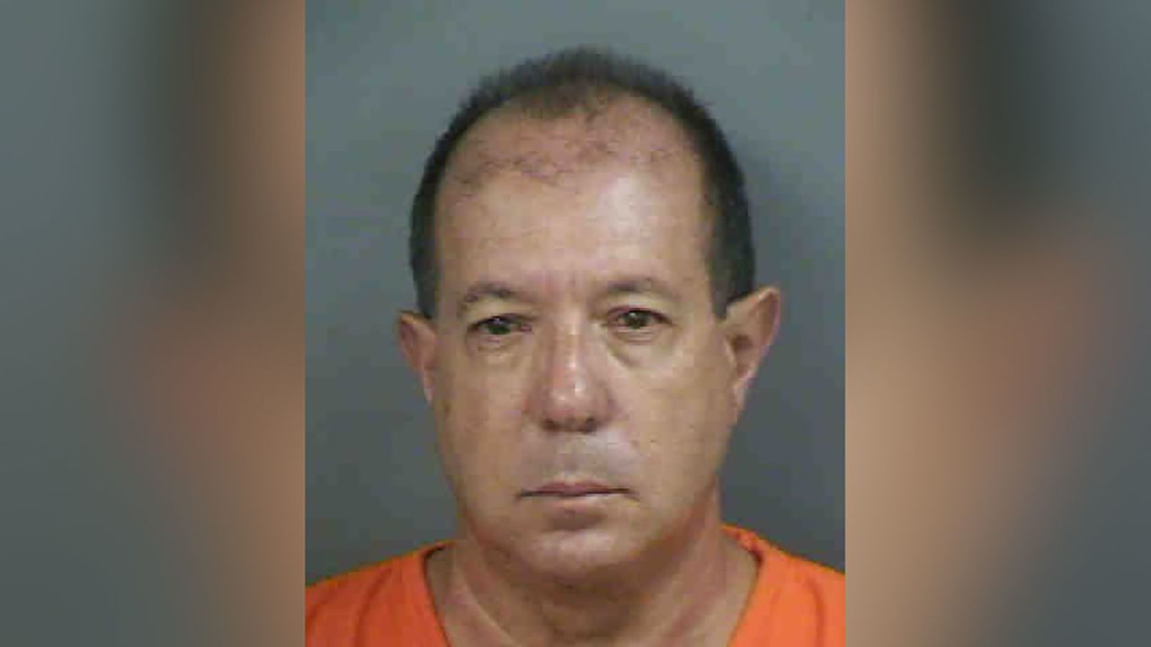 Osvaldo Sanchez, 61, allegedly used thread or twine to close the dog's wounds.