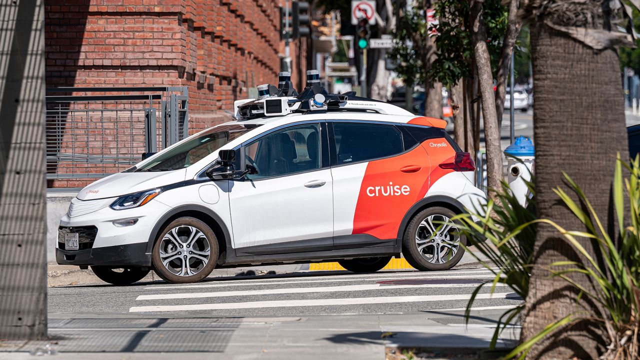 A Cruise autonomous taxi in San Francisco.