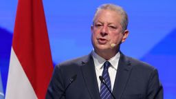 Former Vice President Al Gore speaks during the presentation the new Climate TRACE platform, a highly detailed facility-level global inventory of greenhouse gas emissions, at the UNFCCC COP27 climate conference on November 09, 2022 in Sharm El Sheikh, Egypt.