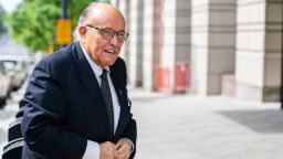 Rudy Giuliani, former lawyer to Donald Trump, arrives to federal court in Washington, DC, US, on Friday, May 19, 2023.