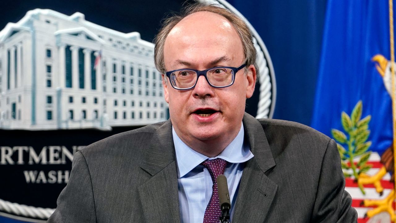 Jeffrey Clark, then-Assistant Attorney General for the Environment and Natural Resources Division, speaks during a news conference at the Justice Department in Washington, on September 14, 2020. 