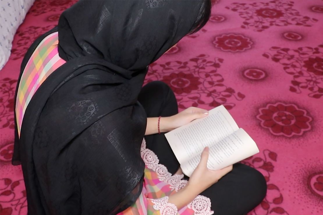 Zahra spends her time reading books and painting at home in Kabul, Afghanistan.