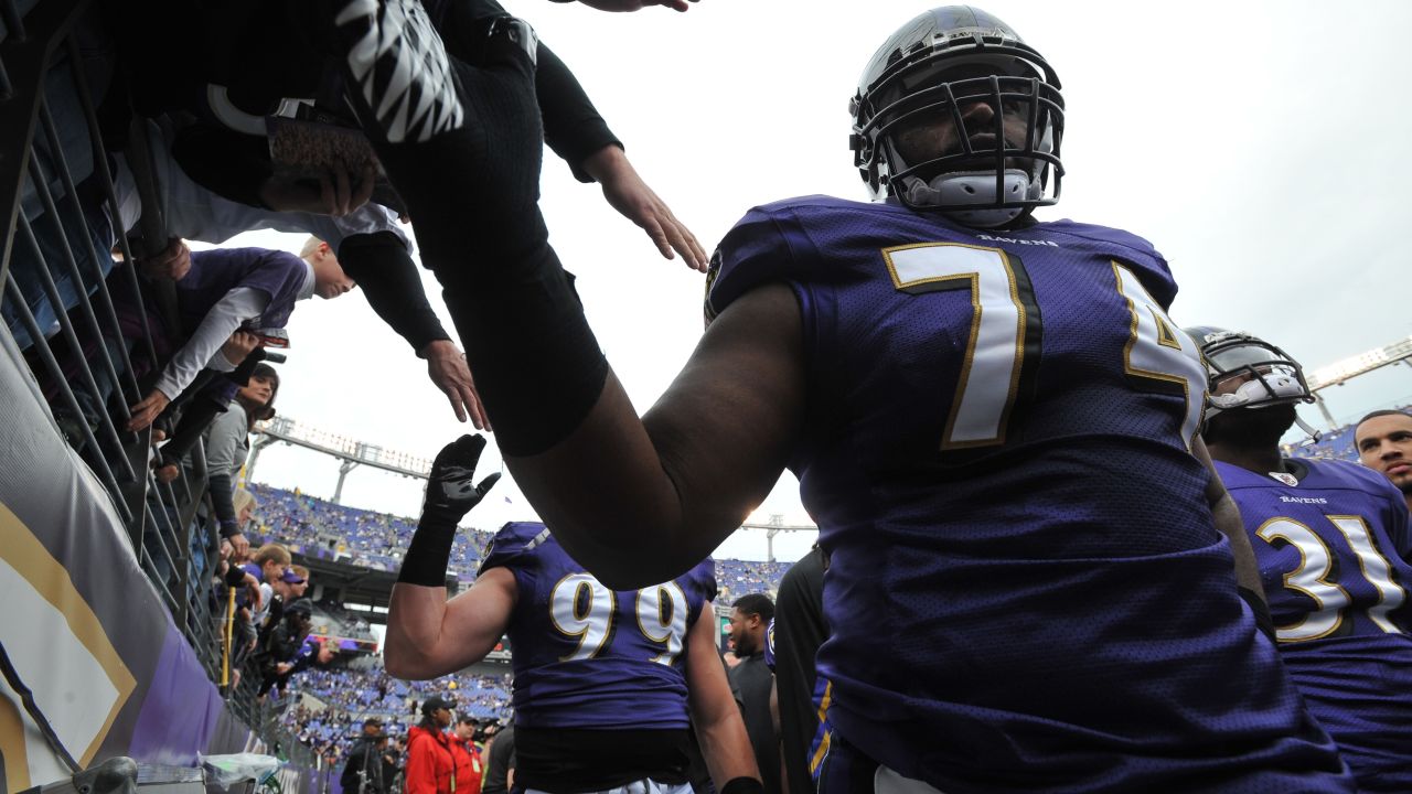 Michael Oher played five seasons with the Baltimore Ravens over his eight-year NFL career.